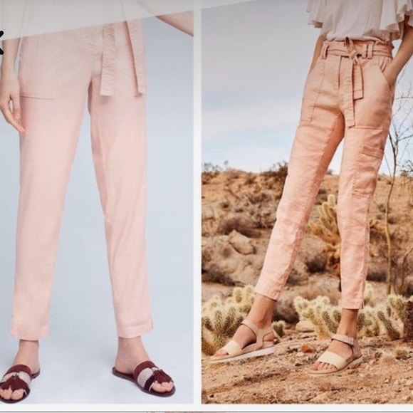 NWOT Anthropologie Elevenses Paperbag Waist Cargo Pants - Picture 2 of 16